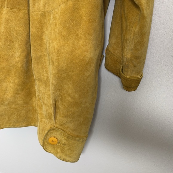 VINTAGE GENUINE LEATHER SUEDE CACOON SHAPED JACKET SZ L - Picture 11 of 11
